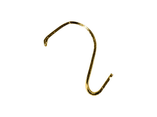 Picture Rail Hook 38mm x 34mm Brass 10 pack