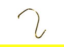 Picture Rail Hook 38mm x 34mm Brass 10 pack