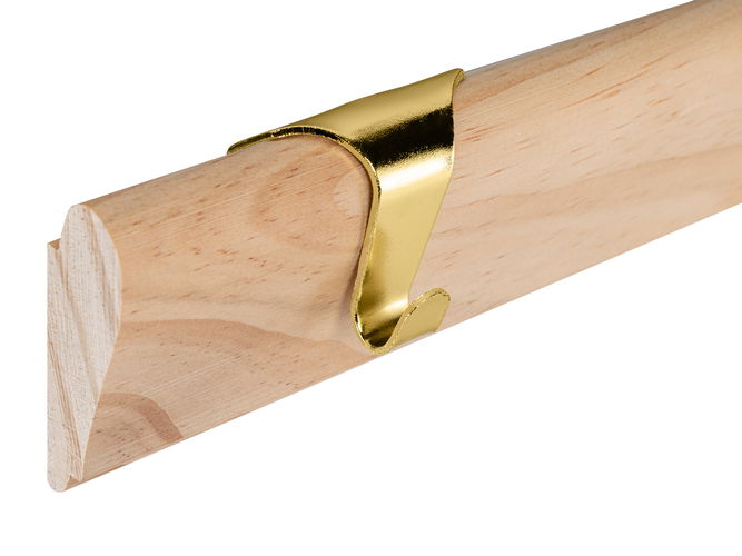 Picture Rail Hook 44mm x 40mm Brass 10 pack