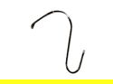 Picture Rail Hook 44mm x 40mm Silver 10 pack