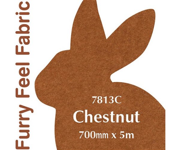 Chesnut Furry Feel Fabric 700mm x 5m