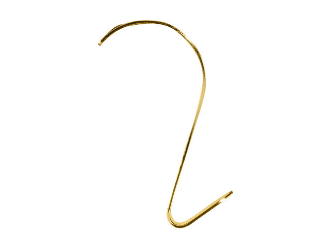 Picture Rail Hook 46mm x 32mm Brass 20 pack
