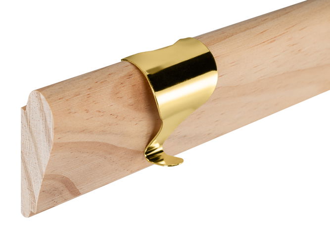 Picture Rail Hook 46mm x 32mm Brass 20 pack