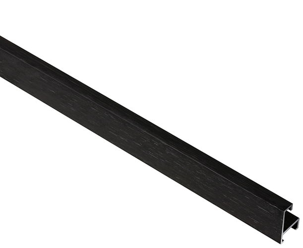 8mm 'Aluminium M10' Matt Black Length Aluminium Moulding