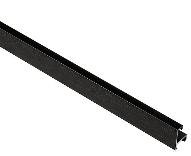 8mm 'Aluminium M10' Bright Black Length Frame Moulding