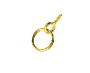 Screw Rings Superior Brass Plated '1' Pack 200