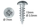 Wood Screws No.6 x 1/2" / 3.5mm x 13mm Pan Pozi Twin Thread pack 200