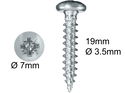 Wood Screws No.6 x 3/4" / 3.5mm x 19mm Pan Pozi Twin Thread pack 200