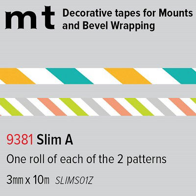 mt Decorative Tape Slim A (2 rolls) 3mm x 10m roll