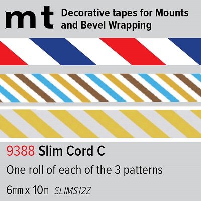mt Decorative Tape Slim Cord C (3 rolls) 6mm x 10m roll