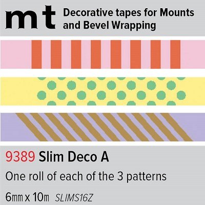 mt Decorative Tape Slim Deco A (3 rolls) 6mm x 10m roll