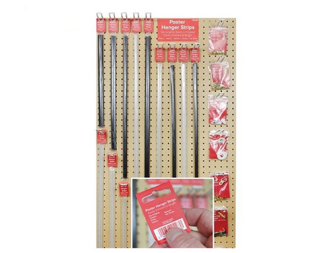 Poster Hanger Strips with Header Cards Full Set 120 pairs