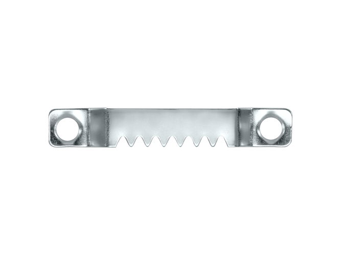 Alfamacchine 2 hole Sawtooth press fix hanger 60mm Zinc plated pack 200