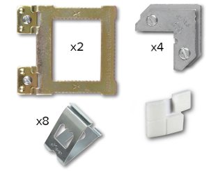 CWH3 Hangers and Frame Hardware kit for an AP24 Aluminium moulding