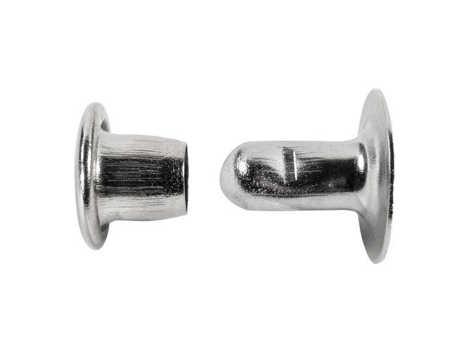 Rivets 2 Part Nickel Plated 500 pairs