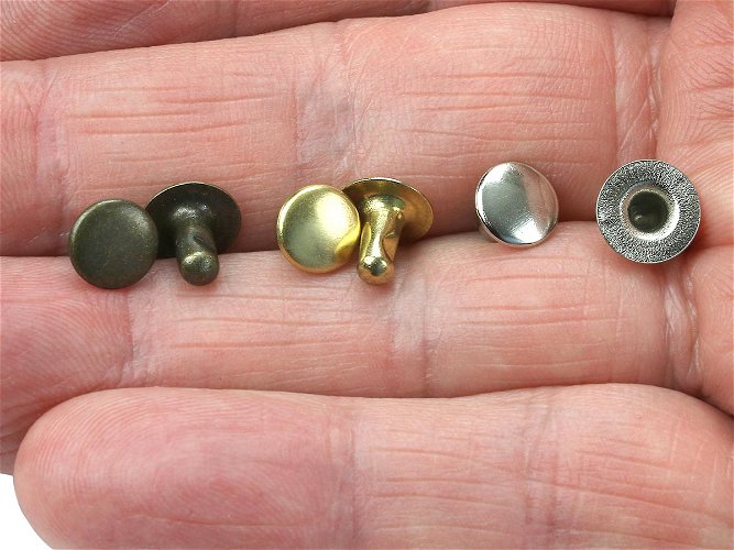 Rivets 2 Part Bronze Plated 500 pairs