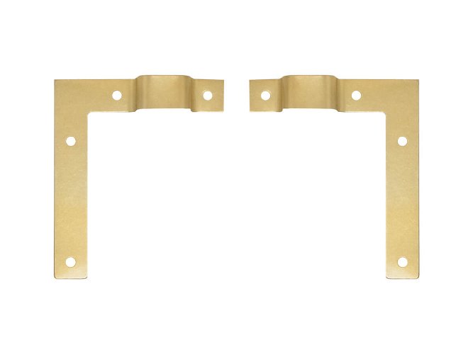L Plates with hanger 40mm x 48mm Brass Plated 25 pairs