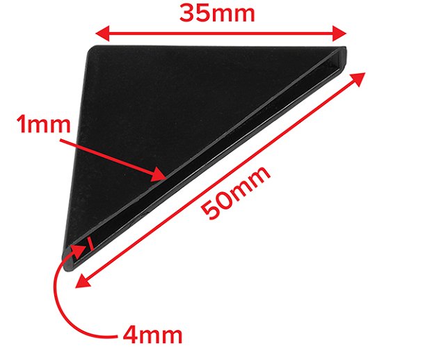 Corner Protectors for 4mm Panels Black 500 pack