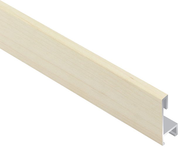 6mm 'AluWood M427' Maple veneer Length Aluminium Frame Moulding