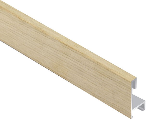 6mm 'AluWood M427' Oak veneer Length Aluminium Frame Moulding