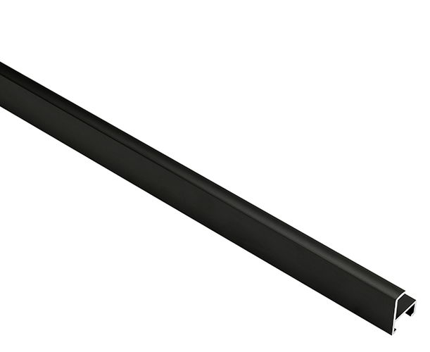 7mm 'Aluminium M11' Matt Black Length Frame Moulding