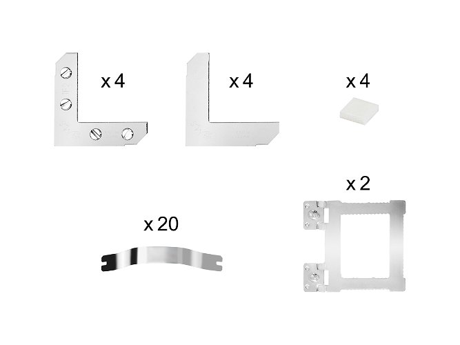 Aluminium Frame Hardware Large with CWH3 Sawtooth Hangers 1 pack