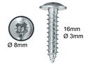 Wood Screws No.4 x 5/8" / 3mm x 16mm Flange Pozi pack 200