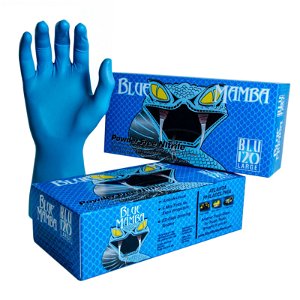 Blue Mamba Nitrile Gloves L 100 box