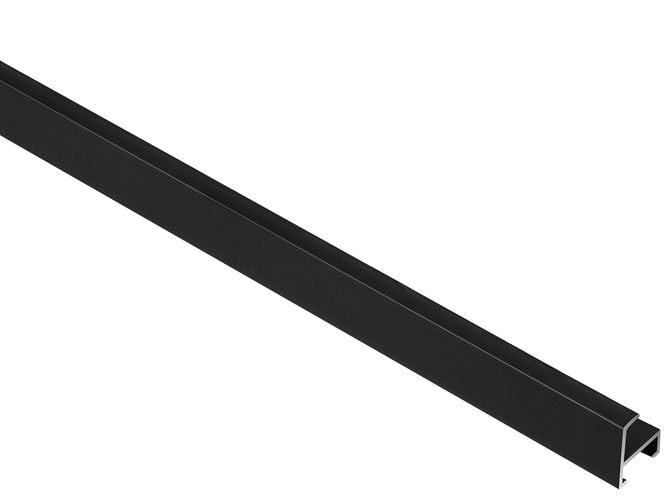 7mm 'Aluminium AP03' Black Satin Length Frame Moulding