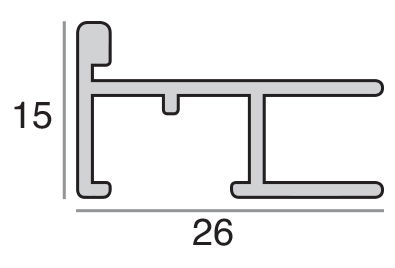 3mm 'Aluminium AP92' Matt Black Length Frame Moulding