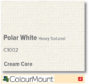 Colourmount Cream Core Polar White Heavy Textured Mountboard 1 sheet