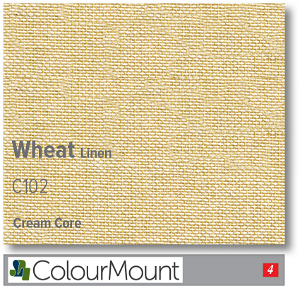 Colourmount Cream Core Wheat Linen Mountboard 1 sheet