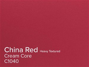 ColourMount China Red 1.25mm Cream Core Heavy Textured Mountboard 1 sheet