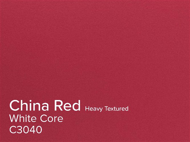 ColourMount China Red 1.4mm White Core Heavy Textured Mountboard 1 sheet