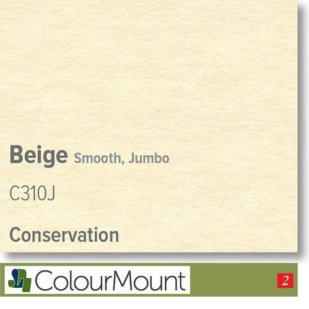 Colourmount Conservation White Core Jumbo Beige Smooth Mountboard 1 sheet