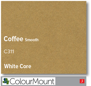 Colourmount White Core Coffee Smooth Mountboard 1 sheet