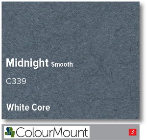 Colourmount White Core Midnight Smooth Mountboard 1 sheet
