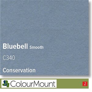 Colourmount Conservation White Core Bluebell Smooth Mountboard 1 sheet