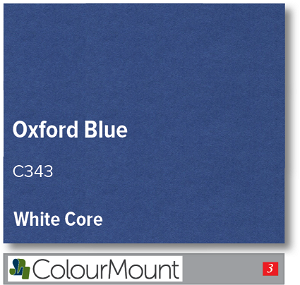 Colourmount White Core Oxford Blue Mountboard  1 sheet
