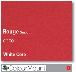 Colourmount White Core Rouge Smooth Mountboard 1 sheet