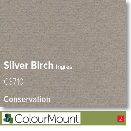 Colourmount Conservation White Core Silver Birch Ingres Mountboard 1 sheet