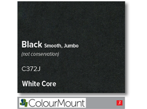Colourmount White Core Black Smooth Jumbo Mountboard pack 5