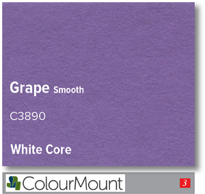 Colourmount White Core Grape Smooth Mountboard 1 sheet