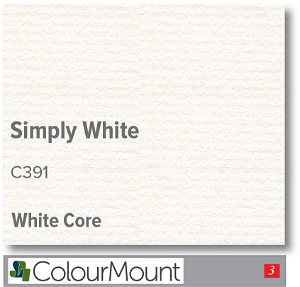 Colourmount White Core Simply White Mountboard 1 sheet