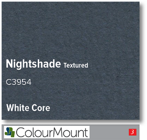 Colourmount White Core Nightshade Textured Mountboard 1 sheet