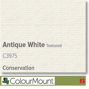 Colourmount Conservation White Core Antique White Textured Mountboard 1 sheet