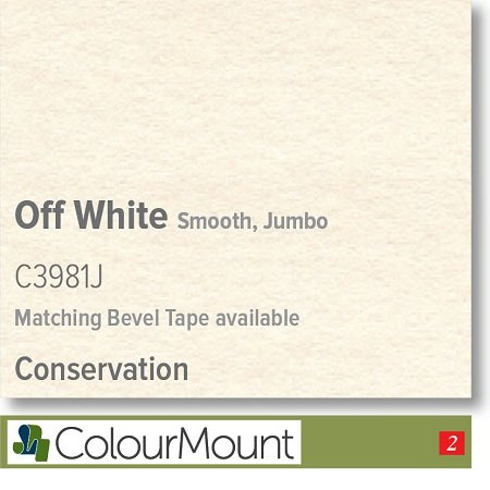Colourmount Conservation White Core Jumbo Off White Smooth Mountboard 1 sheet