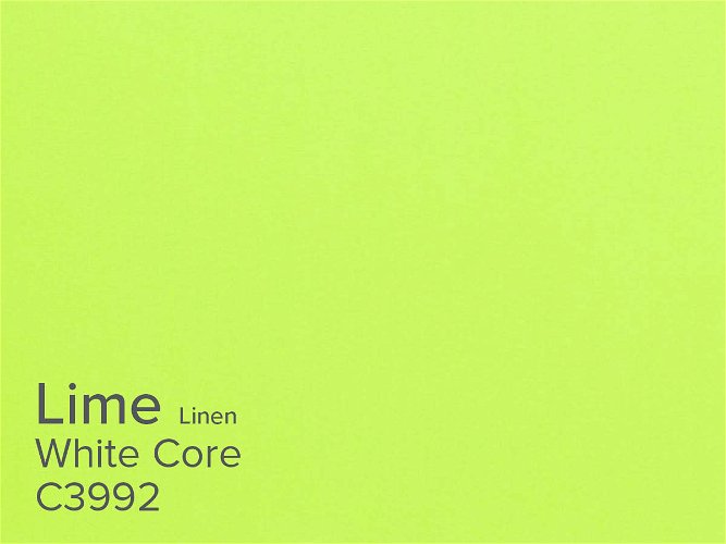 ColourMount Lime Linen 1.4mm White Core Linen Mountboard 1 sheet
