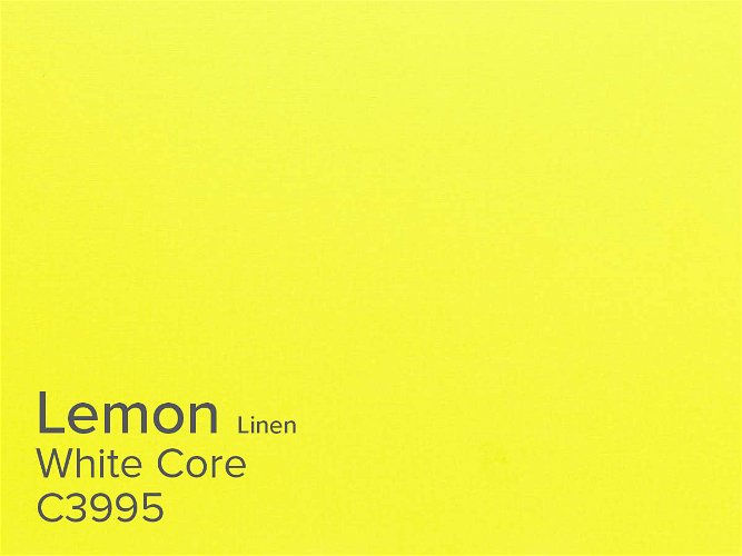 ColourMount Lemon Linen 1.4mm White Core Linen Mountboard 1 sheet