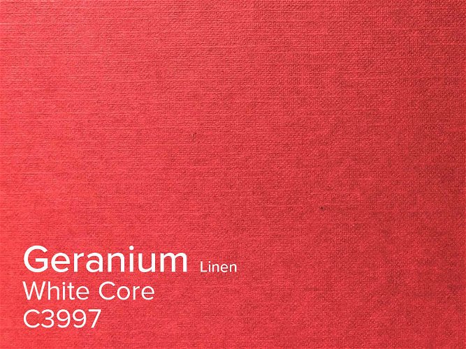 ColourMount Geranium Linen 1.4mm White Core Linen Mountboard 1 sheet